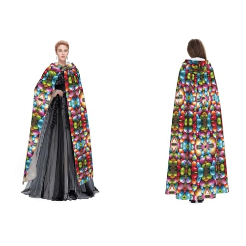 Gjgdbxdw Kapuzenumhang mit Eieraufdruck, Uni, Erwachsene, Kapuzenumhang mit Kapuze für Halloween, Cosplay-Kostüme von Gjgdbxdw