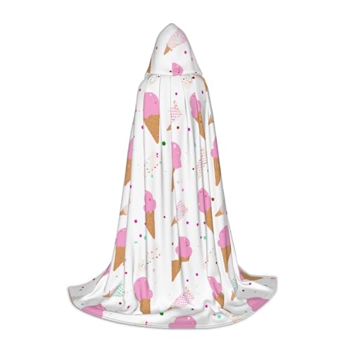 Gjgdbxdw Kapuzenumhang mit Eistüten und Kapuze, für Damen, Herren, Teenager, Halloween, Cosplay-Kostüme Gjgdbxdw Kapuzenumhang mit Eistüten und Kapuze, für Damen, Herren, Teenager, Halloween, Cosplay-Kostüme von Gjgdbxdw