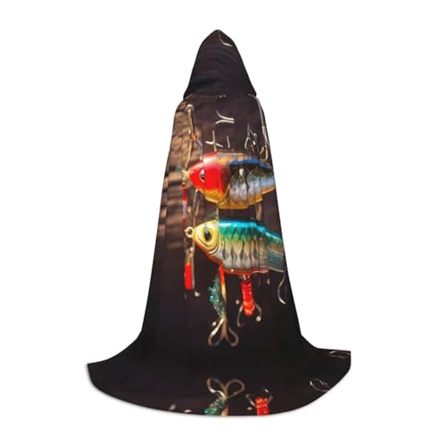 Gjgdbxdw Kapuzenumhang mit Fischköder, mit Kapuze, für Damen, Herren, Teenager, Halloween, Cosplay-Kostüme Gjgdbxdw Kapuzenumhang mit Fischköder, mit Kapuze, für Damen, Herren, Teenager, Halloween, Cosplay-Kostüme von Gjgdbxdw
