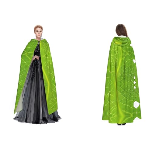 Gjgdbxdw Kapuzenumhang mit Froschblättern, Uni, Erwachsene, Kapuzenumhang mit Kapuze, für Halloween, Cosplay-Kostüme von Gjgdbxdw