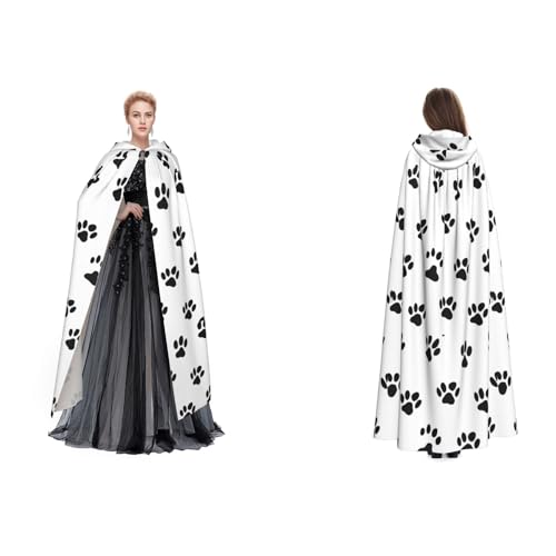 Gjgdbxdw Kapuzenumhang mit Hundemuster, Uni, Erwachsene, Kapuzenumhang mit Kapuze für Halloween, Cosplay-Kostüme von Gjgdbxdw