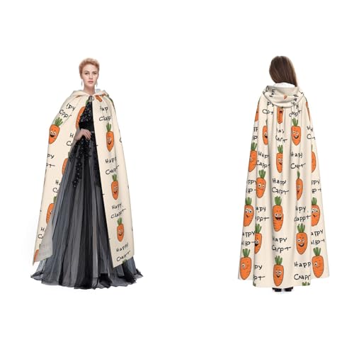 Gjgdbxdw Kapuzenumhang mit Karottenmuster, Uni, Erwachsene, Kapuzenumhang mit Kapuze, für Halloween, Cosplay-Kostüme Gjgdbxdw Kapuzenumhang mit Karottenmuster, Uni, Erwachsene, Kapuzenumhang mit Kapuze, für Halloween, Cosplay-Kostüme von Gjgdbxdw