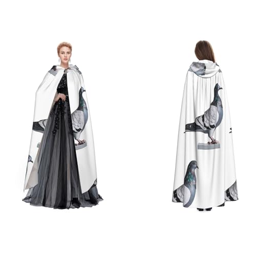 Gjgdbxdw Kapuzenumhang mit Taubenmuster, Uni, Erwachsene, Kapuzenumhang mit Kapuze für Halloween, Cosplay-Kostüme von Gjgdbxdw