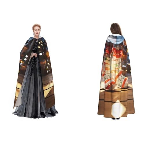 Gjgdbxdw Kapuzenumhang mit Weihnachtssocken, Uni, Erwachsene, Kapuzenumhang mit Kapuze, für Halloween, Cosplay-Kostüme von Gjgdbxdw