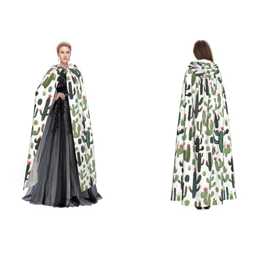 Gjgdbxdw Kapuzenumhang mit blühendem Aufdruck, Uni, Erwachsene, Kapuzenumhang mit Kapuze für Halloween, Cosplay-Kostüme von Gjgdbxdw