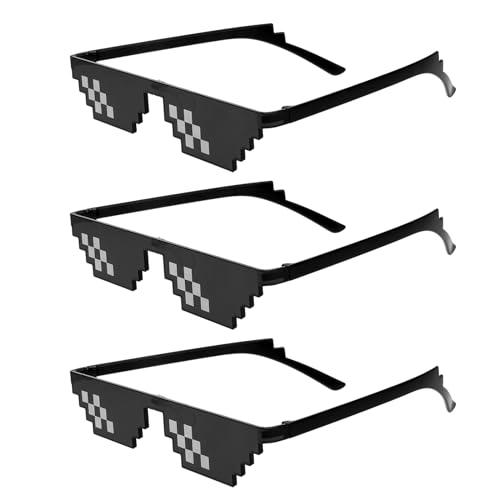 Gjinxi 3 Stück Thug Life Pixelated Sonnenbrille Thug Life Brille Coole Brillen Lustige Brillen Pixel Sonnenbrillen PC Sonnenbrillen Unisex Mosaik Brille Party Mosaik Brillen Gjinxi 3 Stück Thug Life Pixelated Sonnenbrille Thug Life Brille Coole Brillen Lustige Brillen Pixel Sonnenbrillen PC Sonnenbrillen Unisex Mosaik Brille Party Mosaik Brillen von Gjinxi