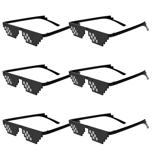 Gjinxi 6 Stück Thug Life Pixelated Sonnenbrille Thug Life Brille Coole Brillen Lustige Brillen Pixel Sonnenbrillen PC Sonnenbrillen Unisex Mosaik Brille Party Gjinxi 6 Stück Thug Life Pixelated Sonnenbrille Thug Life Brille Coole Brillen Lustige Brillen Pixel Sonnenbrillen PC Sonnenbrillen Unisex Mosaik Brille Party von Gjinxi