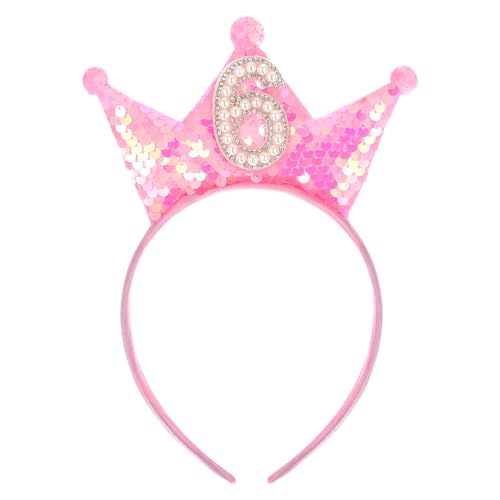 Gjinxi Geburtstagsdekorationen für Mädchen, Glitzer-Haarband für Mädchen, Prinzessinnenkronen für kleines Mädchen, 3. Geburtstag, Mädchen-Outfit, 3 Jahre altes Mädchen, Geburtstagskrone, Stirnband, von Gjinxi