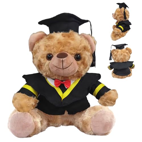 GjnjfdF Graduation Bear, Abschlussbär | Plüschtier Absolvent der High School, weicher Plüschtier mit leichtem Licht für Absolventen der College 2025 von GjnjfdF