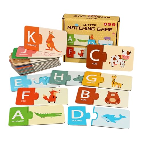 GjnjfdF Zuordnungsspiel Für Kinder | Lernkarten Zuordnungsspiel Buchstaben für Kinder | Pädagogisches Spielzeug zum Zählen Lernen für Kindergartenkinder 1,5–6 Jahre GjnjfdF Zuordnungsspiel Für Kinder | Lernkarten Zuordnungsspiel Buchstaben für Kinder | Pädagogisches Spielzeug zum Zählen Lernen für Kindergartenkinder 1,5–6 Jahre von GjnjfdF