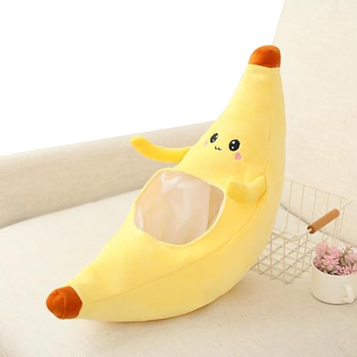 GkgWuxf Bananenhut Erwachsener, Hut Banane - Plüschfrucht Halloween Kopfbedeckung | Bananenhut -Foto -Requisiten Kostüm für Erwachsene Halloween Dress Up und Cosplay von GkgWuxf