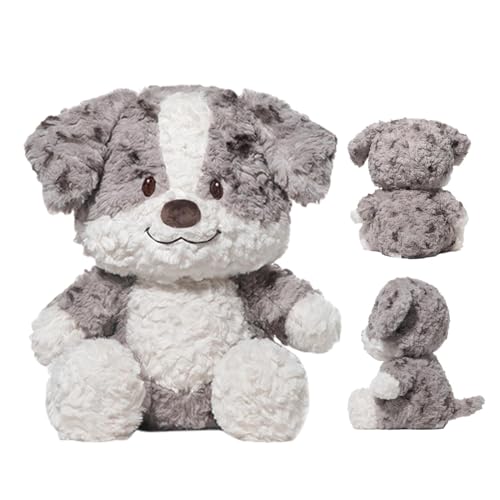 GkgWuxf Gefüllter Hund Plüsch, Hundepuppe,Süßer Cartoon Collie Soft Kissen Welpe beruhigende Puppe | Home Schlafzimmer Dekoration Plüsch gefülltes Tierspielzeug für Sofa Nachtauto von GkgWuxf