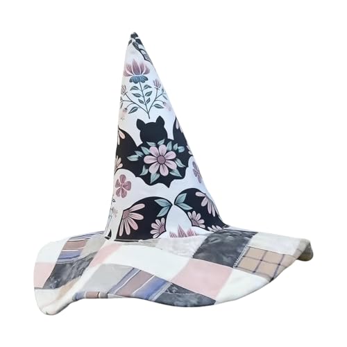 GkgWuxf Hexenhüte für Frauen,Handgefertigter Vintage-Halloween Deko,Kostümzubehör Rustikal für Damen Verkleidung Karneval Maskerade - Tägliches Rollenspiel Verkleidung Weihnachtsfeste Maskerade von GkgWuxf