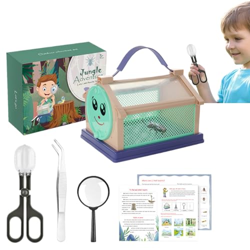 GkgWuxf Kids Nature Exploring Kit, Kids Nature Kit - Science Outdoor Nature Camping Fly Catching Kit - Kinderspielzeug Beobachtungsbehälter lustige sichere Erkundungsausrüstung für Kinder von GkgWuxf