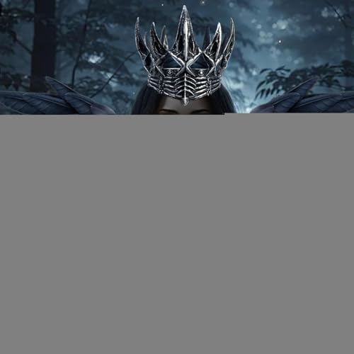 GkgWuxf Krähenkönigin Krone, Krähenkopfkrone - Krähenkönigin Krone Kostüm - Kostüm Gothic Kopfbedeckung für Geburtstag, Halloween, Abschlussball, Cosplay Party, Bühnenauftritt von GkgWuxf