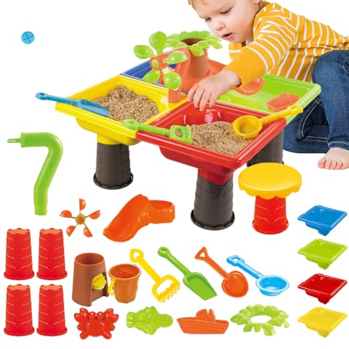 GkgWuxf Outdoor Sensory Table,Wasser Und Sand Spieltisch Für Kinder | Interaktives Spielzeug Für Draußen Sommer Garten Camping Party GkgWuxf Outdoor Sensory Table,Wasser Und Sand Spieltisch Für Kinder | Interaktives Spielzeug Für Draußen Sommer Garten Camping Party von GkgWuxf