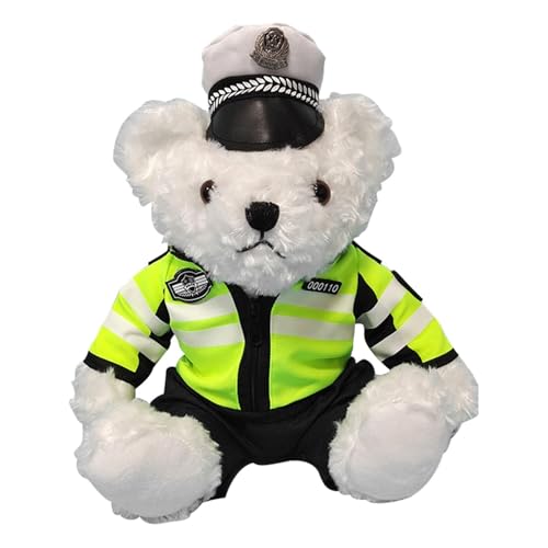 GkgWuxf Polizei| Richtlinien Plüschtier | Weicher Plüschbär mit abnehmbarem Polizei, Plüschtier für Kinder, Mädchen und von GkgWuxf