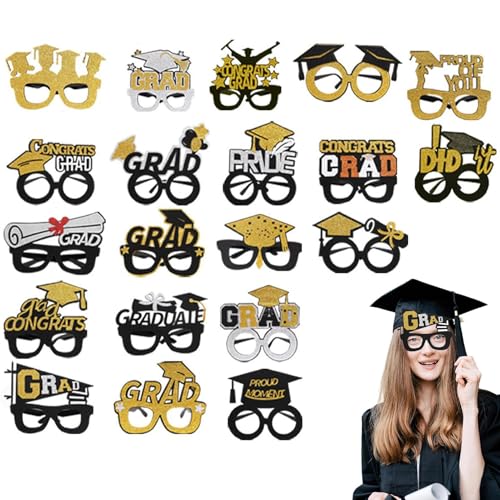GkgWuxf Prombrille, 2025 Sonnenbrille | Abschlussfoto -Requisiten und Brille Set | Booth Grad Brillen dekorative Party -Gefälligkeiten für Fotoshooting, Studenten und Kindergarten von GkgWuxf