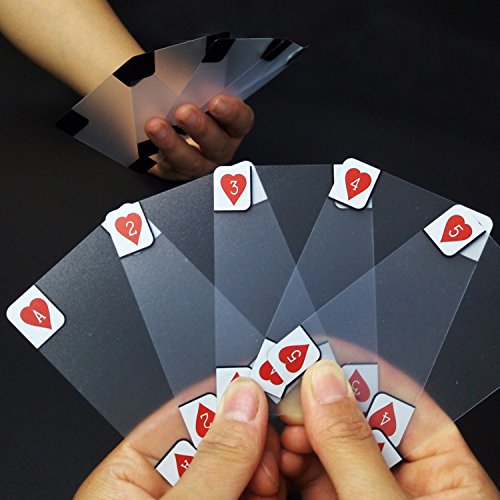 Gkhowiu Kreative transparente Plastikwasserdichte Schuerhaken-Neuheits-Poker-Spielkarten von Gkhowiu