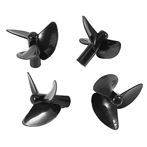 Gkhowiu RC Boot Ersatz Teile Propeller Set für Flytec 2011-5 Angel Werkzeug KöDer Boot Fisch Finder Schiff Steil Positiv & Reverse Propeller, 4 StüCke, Schwarz, 332806A1 von Gkhowiu