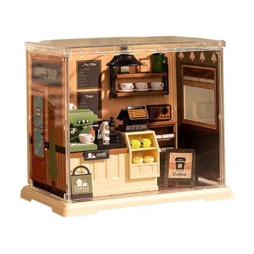 Gkumgwo Miniaturhaus Bausatz,Puppenhaus Modellbausatz - Kaffeebar Küche Gebäude Set Miniaturmodell zum Zusammenbauen Handarbeit Spielzeug für Jugendliche Erwachsene Gkumgwo Miniaturhaus Bausatz,Puppenhaus Modellbausatz - Kaffeebar Küche Gebäude Set Miniaturmodell zum Zusammenbauen Handarbeit Spielzeug für Jugendliche Erwachsene von Gkumgwo