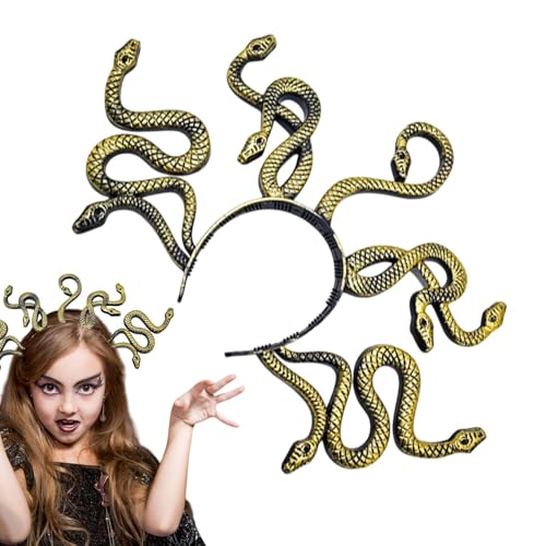 Gkumgwo Schlangen-Stirnbänder für Damen, Party-Kopfschmuck, Schlangen-Stirnband, Kopfschmuck, Cosplay-Kopfschmuck, Haarschmuck für Halloween, Maskerade Gkumgwo Schlangen-Stirnbänder für Damen, Party-Kopfschmuck, Schlangen-Stirnband, Kopfschmuck, Cosplay-Kopfschmuck, Haarschmuck für Halloween, Maskerade von Gkumgwo