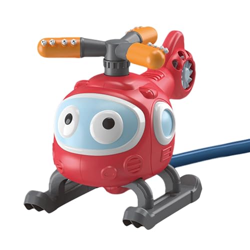 Hubschrauber-Wassersprinkler, Cartoon-Spritzsprinkler - Kindersprinkler für den Garten | 45 Grad drehbares Hinterhof-Wasserspielzeug, rotierender Sprinkler, Spielzeug-Wasserdruck-Lift-Sprinkler von Gkumgwo