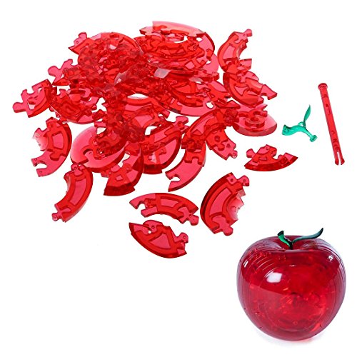Glakyur 3D Crystal Puzzle - rot Apfel von Glakyur