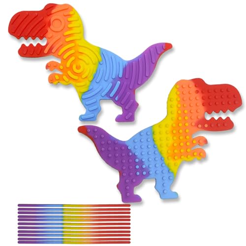 Glamifyr Sensorik Spielzeug,Autismus Spielzeug Sensorisches Spielzeug Sensory Activity Board,Dino Doppelseitiges Aktivitätsbrett Kinder 3+ & Erwachsene zur Beruhigung,Angstzuständen, ADHD,11 Kordeln Glamifyr Sensorik Spielzeug,Autismus Spielzeug Sensorisches Spielzeug Sensory Activity Board,Dino Doppelseitiges Aktivitätsbrett Kinder 3+ & Erwachsene zur Beruhigung,Angstzuständen, ADHD,11 Kordeln von Glamifyr