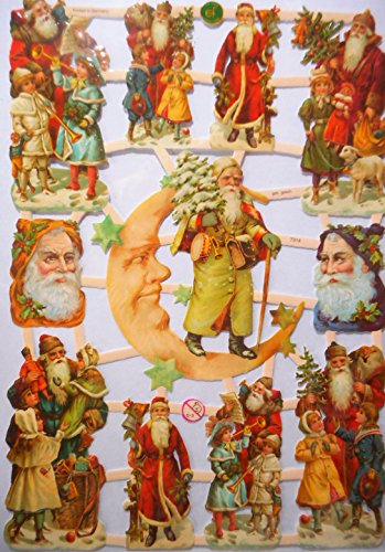 Glanzbilder Weihnachten Weihnachtsmann EF 7314 Oblate Posiebilder Scrapbook Deko GWI 547 von Glanzbilder