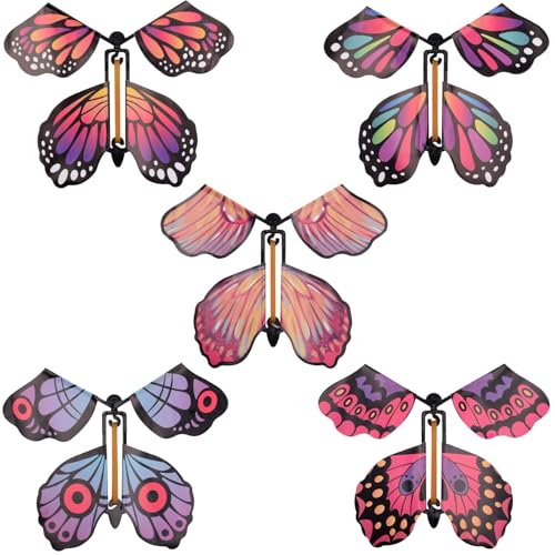 Gleemix 4 Stück Magische Schmetterling Spielzeug, Fliegender Schmetterling Karte, Magic Flying Butterfly Card Wind up Butterfly Kinder Überraschung Geschenk für Geburtstag, Hochzeit (Zufällige Farbe) Gleemix 4 Stück Magische Schmetterling Spielzeug, Fliegender Schmetterling Karte, Magic Flying Butterfly Card Wind up Butterfly Kinder Überraschung Geschenk für Geburtstag, Hochzeit (Zufällige Farbe) von Gleemix