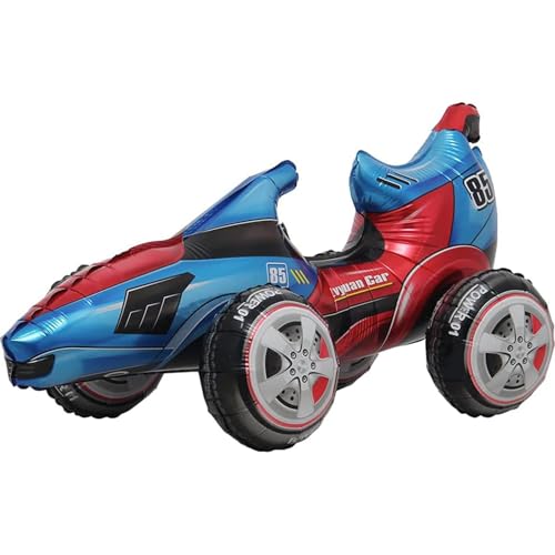 Gleemix 4D Stehend Rennauto Luftballon, Große Rennwagen Ballon, Auto Ballons, Fahrzeuge Folienballon, Cars Geburtstagsdeko für Kinder Geburtstagsparty Dekoration Zubehör Gleemix 4D Stehend Rennauto Luftballon, Große Rennwagen Ballon, Auto Ballons, Fahrzeuge Folienballon, Cars Geburtstagsdeko für Kinder Geburtstagsparty Dekoration Zubehör von Gleemix