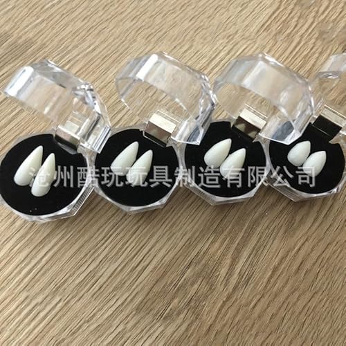 Gleemix 5 Stücke Vampir Fangs Kit Vampire Zähne Gefälschte Zahnersatz mit 1 Rohr Zähne Pellets Klebstoff, 4 Größen Fangs, für Cosplay Party Requisiten Weihnachten Halloween zähne Gleemix 5 Stücke Vampir Fangs Kit Vampire Zähne Gefälschte Zahnersatz mit 1 Rohr Zähne Pellets Klebstoff, 4 Größen Fangs, für Cosplay Party Requisiten Weihnachten Halloween zähne von Gleemix