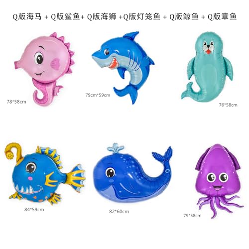 Gleemix 6 Pcs Riesen Meerestiere Deko Folienballons, Unterwasserwelt Kindergeburtstag, Ozean Tiere Helium Ballons, Meerestiere Geburtstagsdeko für Kinder Geschenk Geburtstag Jubiläum Ozean Thema Party Gleemix 6 Pcs Riesen Meerestiere Deko Folienballons, Unterwasserwelt Kindergeburtstag, Ozean Tiere Helium Ballons, Meerestiere Geburtstagsdeko für Kinder Geschenk Geburtstag Jubiläum Ozean Thema Party von Gleemix