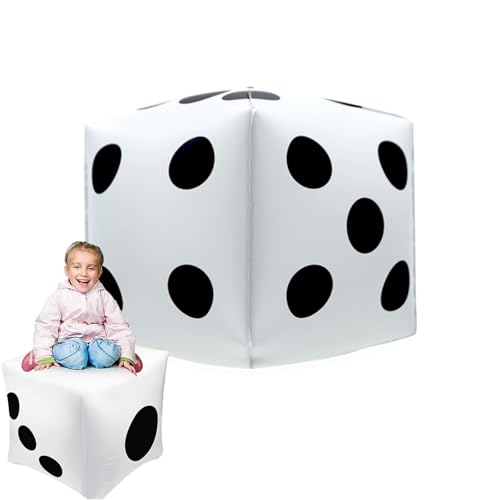 Gleemix Aufblasbare Würfel Groß, Aufblasbar Schaumstoffwürfel Gross für Poolspiele, Rasenspiele, Partybevorzugung im Freien Bodenspiele, 55 * 55 cm, weiße Gleemix Aufblasbare Würfel Groß, Aufblasbar Schaumstoffwürfel Gross für Poolspiele, Rasenspiele, Partybevorzugung im Freien Bodenspiele, 55 * 55 cm, weiße von Gleemix