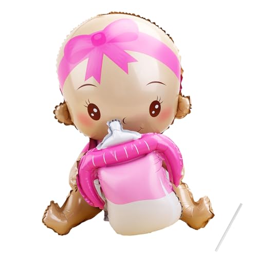 Gleemix Baby Girl Ballon, its a girl Luftballon, Babyshowerparty Deko Mädchen für Hochzeit, Ankündigung Einer Schwangerschaft, Gender Reveal, Babydusche, Partyangebot (Rosa) von Gleemix