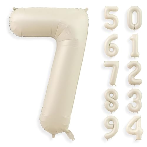 Gleemix Geburtstag Zahlen Luftballon 7 Jahre, Beige Luftballon 7. Geburtstag, Riesen Folienballon 7, Ballon Zahl Deko, 40 Zoll, für Jungen und Mädchen Geburtstagdeko Gleemix Geburtstag Zahlen Luftballon 7 Jahre, Beige Luftballon 7. Geburtstag, Riesen Folienballon 7, Ballon Zahl Deko, 40 Zoll, für Jungen und Mädchen Geburtstagdeko von Gleemix
