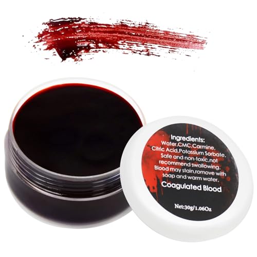 Gleemix Gerinnendes Blut, Kunstblut Halloween Schminke, Kunstblut Auswaschbar,Professionelles Realistisches Fake Blood für Halloween, Bühne, Verkleidung, Cosplay, Theater, SFX Make Up Gleemix Gerinnendes Blut, Kunstblut Halloween Schminke, Kunstblut Auswaschbar,Professionelles Realistisches Fake Blood für Halloween, Bühne, Verkleidung, Cosplay, Theater, SFX Make Up von Gleemix