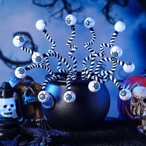 Gleemix Halloween Augen Set, 10 Stück Halloween Grusel Augäpfel mit Stiel, 10 Zoll Horror Biegbarer Augen, Grusel Augäpfel Deko für Tisch, Party Gleemix Halloween Augen Set, 10 Stück Halloween Grusel Augäpfel mit Stiel, 10 Zoll Horror Biegbarer Augen, Grusel Augäpfel Deko für Tisch, Party von Gleemix