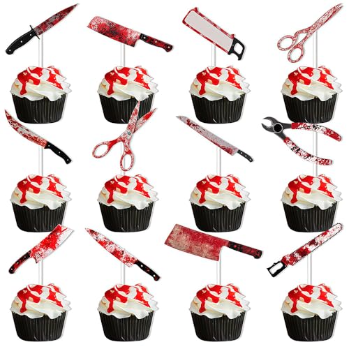 Gleemix Halloween Cupcake Deko, 12 Stück Halloween Horror Tortendeko, HalloweenKarten Tortendeko, HalloweenCupcake Topper für Party Gleemix Halloween Cupcake Deko, 12 Stück Halloween Horror Tortendeko, HalloweenKarten Tortendeko, HalloweenCupcake Topper für Party von Gleemix