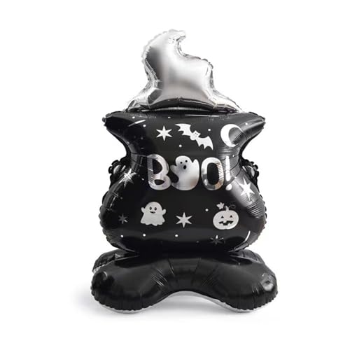 Gleemix Halloween Hexenkessel Luftballon, 58 Zoll Stehender Hexenkessel Groß Folienballon, Halloween Cauldron Luftballon für Party und Innenbereich Deko Gleemix Halloween Hexenkessel Luftballon, 58 Zoll Stehender Hexenkessel Groß Folienballon, Halloween Cauldron Luftballon für Party und Innenbereich Deko von Gleemix