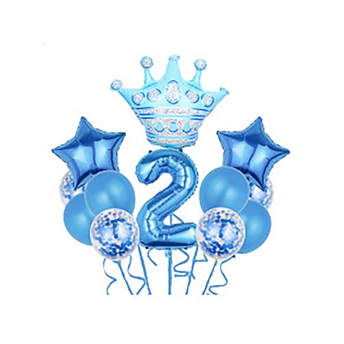 Gleemix Luftballon 2. Geburtstag Blau Kronen-Set, Folienballon 2 geburtstag junge deko, 32 Zoll Riesen Folienballons 12 Stück Blau, Happy Birthday Folienballon für Jungen Kindergeburtstag Party Deko Gleemix Luftballon 2. Geburtstag Blau Kronen-Set, Folienballon 2 geburtstag junge deko, 32 Zoll Riesen Folienballons 12 Stück Blau, Happy Birthday Folienballon für Jungen Kindergeburtstag Party Deko von Gleemix