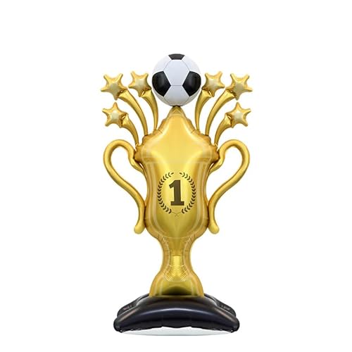 Gleemix Stehen Pokal Folienballon, 150x83cm Trophäenballon mit Fußball Ballon, XXL Trophy Luftballon Gold, Ballon Pokal, Fussball Luftballon für Geburtstag Party, Fußballspiel Thema Party Deko Gleemix Stehen Pokal Folienballon, 150x83cm Trophäenballon mit Fußball Ballon, XXL Trophy Luftballon Gold, Ballon Pokal, Fussball Luftballon für Geburtstag Party, Fußballspiel Thema Party Deko von Gleemix
