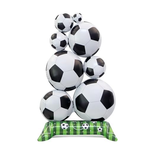 Gleemix Stehend Fussball Luftballon, Fußball Deko Folienballon, 150x83cm, XXL Fußball Luftballon, 3D Fussball Ballon, Fussball Deko Geburtstag Kinder Gleemix Stehend Fussball Luftballon, Fußball Deko Folienballon, 150x83cm, XXL Fußball Luftballon, 3D Fussball Ballon, Fussball Deko Geburtstag Kinder von Gleemix