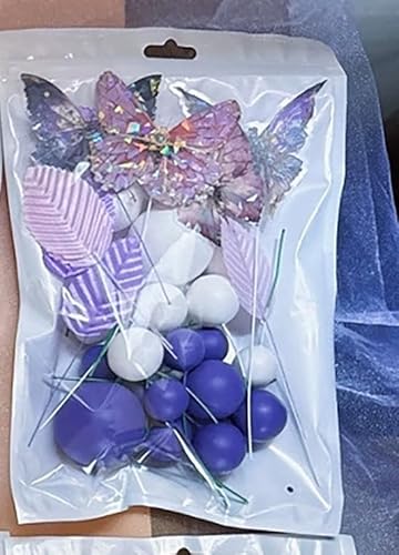 Gleemix Tortendeko Schmetterling Deko Geburtstag, Kugel Schmetterling Tortendeko Mädchen, DIY Happy Birthday Tortendeko Einschulung, Styropor Torten Deko, Für Stitch Geburtstagsdeko Babyparty Hochzeit von Gleemix