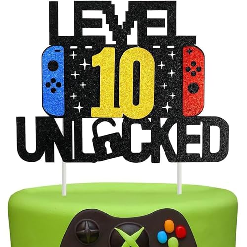 Gleemix Videospiel Fortnite Tortendeko Geburtstags, Deko 10 Geburtstag Junge Cupcake Topper, Glitter Spielkonsolen Themen Kuchenaufsatz, Happy Birthday Deko für 10th Jahre Junge und Mädchen Geburtstag Gleemix Videospiel Fortnite Tortendeko Geburtstags, Deko 10 Geburtstag Junge Cupcake Topper, Glitter Spielkonsolen Themen Kuchenaufsatz, Happy Birthday Deko für 10th Jahre Junge und Mädchen Geburtstag von Gleemix