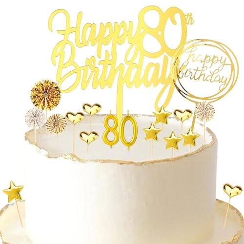 Gleevio 80 Geburtstag Tortendeko,18 Stück Cake Topper 80 Geburtstag Deko,Torten Deko 80 Geburtstag Mann Frau,Kuchendeko 80. Geburtstag Frau mit Geburtstagskerzen,Torten Topper Geburtstag 80 Jahre Gleevio 80 Geburtstag Tortendeko,18 Stück Cake Topper 80 Geburtstag Deko,Torten Deko 80 Geburtstag Mann Frau,Kuchendeko 80. Geburtstag Frau mit Geburtstagskerzen,Torten Topper Geburtstag 80 Jahre von Gleevio