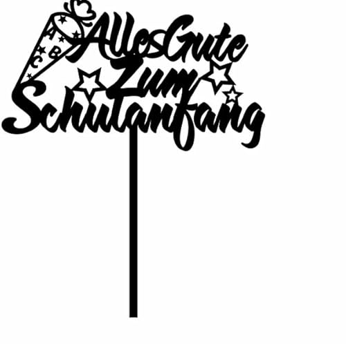Gleevio Alles Gute zum Schulanfang Kuchendekoration, 16cm von Gleevio