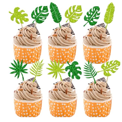 Gleevio Blätter Tortendeko Geburtstag,24 Stück Hawaii Cupcake Topper,Tropische Kuchen Deko,Sommer Deko Torten,Hawaiianische Muffin Deko Strand Party Deko,Cake Topper für Hochzeit Hawaii Party Deko Gleevio Blätter Tortendeko Geburtstag,24 Stück Hawaii Cupcake Topper,Tropische Kuchen Deko,Sommer Deko Torten,Hawaiianische Muffin Deko Strand Party Deko,Cake Topper für Hochzeit Hawaii Party Deko von Gleevio