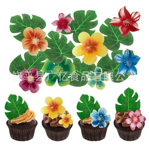 Gleevio Blumen Blätter Tortendeko 60 Stück von Gleevio